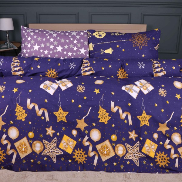 Фото - Комплект постельного белья MirSon Ranforce Elite 17-0877 Midnight Christmas 220х240 (2200012194805)